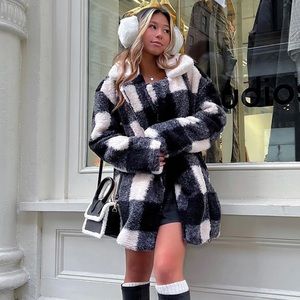 Plaid Jacket Black Combo - Size M